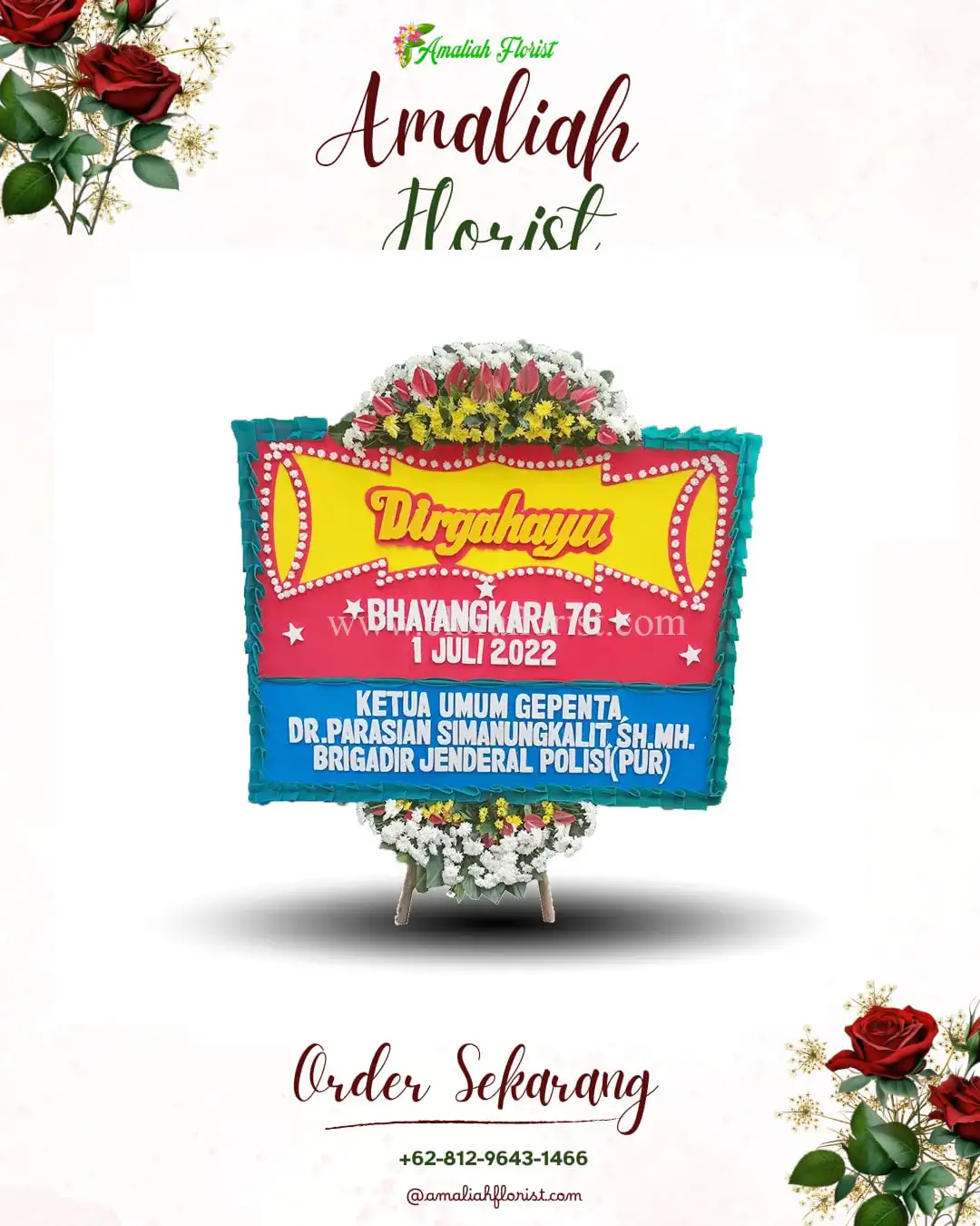 Papan Bunga HUT Ulang Tahun Pelaga